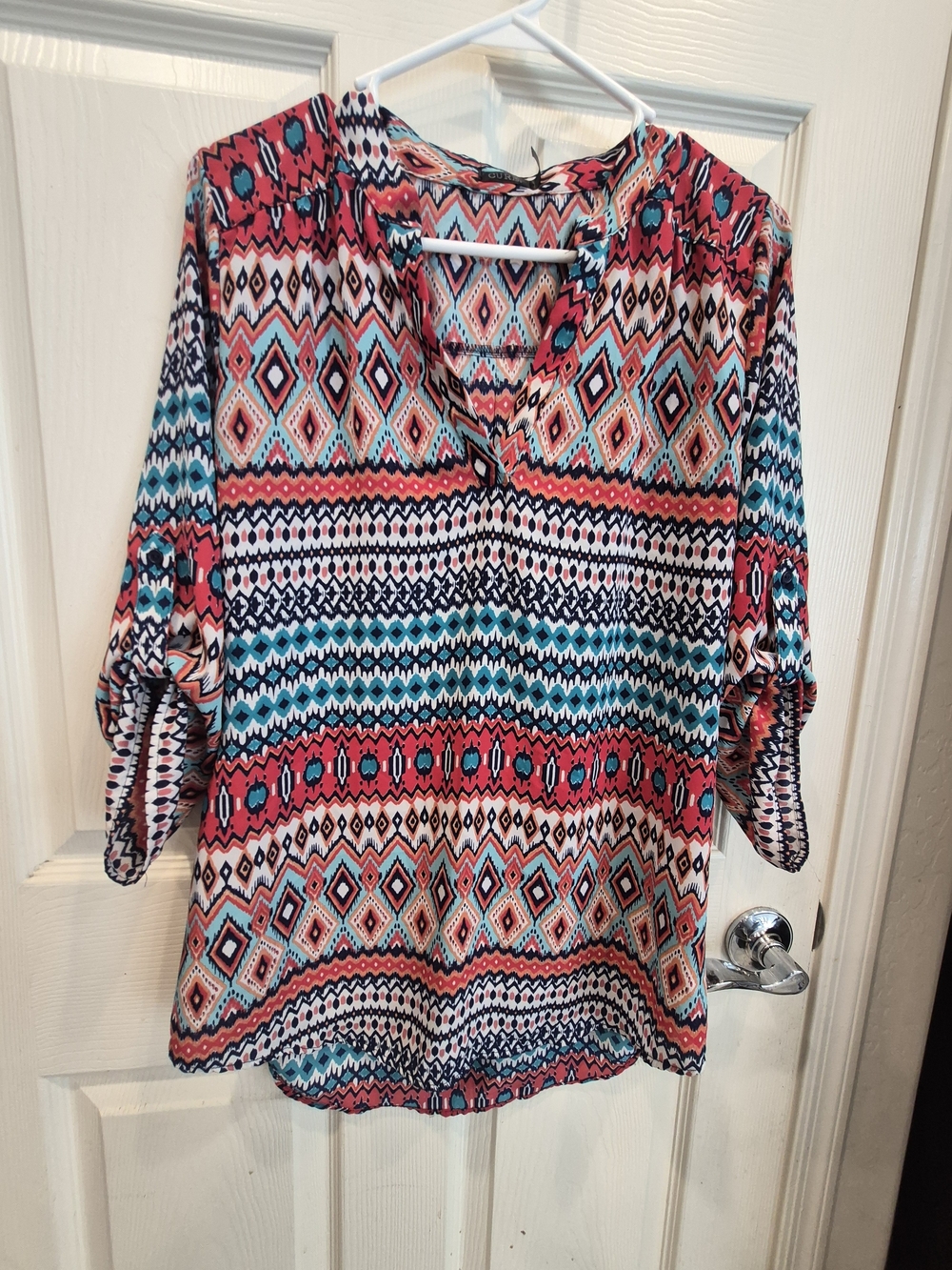 5/25 Women’s Multicolor Geometric Print Blouse